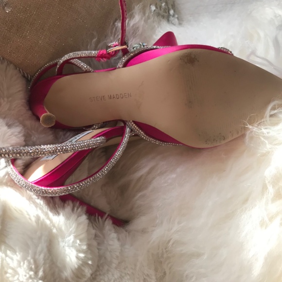 Double bow satin Fuchsia 7.5 pumps - Picture 7 of 11